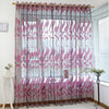 Pastoral Tulle Window Roman Embroidered Sheer Curtain