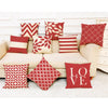 Simple Red Geometry Cushion Cover