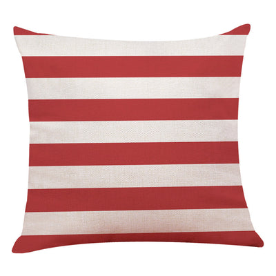 Simple Red Geometry Cushion Cover