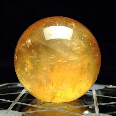 Decorative Citrine Quartz Crystal Sphere Ball