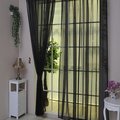 Europe Solid White Sheer Curtains