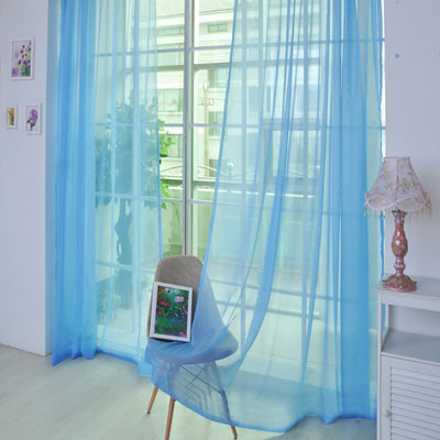 Europe Solid White Sheer Curtains