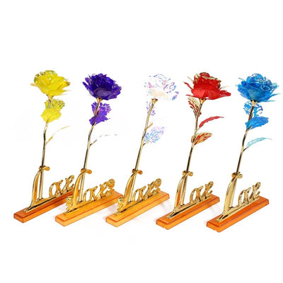 Plated Colorful Foil Rose Valentine's Day Creative Gift