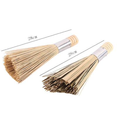 Cleaning Whisk Bamboo Wok Brushes