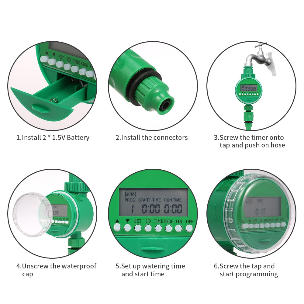 Automatic Garden Watering Timer Irrigation System