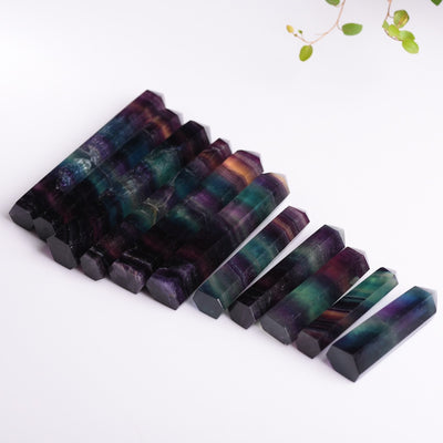 Natural Fluorite Crystal Colorful Striped Fluorite Stone