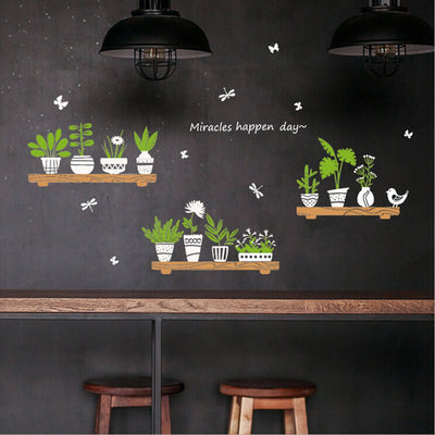 Plant Potted Decoration Wall Stickers