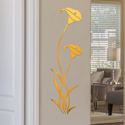 3D Diy Flower Shape Acrylic Wall Stickers