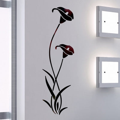 3D Diy Flower Shape Acrylic Wall Stickers