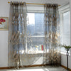 Pastoral Tulle Window Roman Embroidered Sheer Curtain