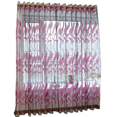 Pastoral Tulle Window Roman Embroidered Sheer Curtain