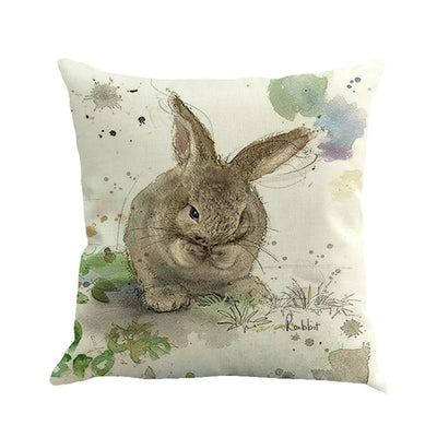 Easter Bunny Rabbit Printed Pillow Cover