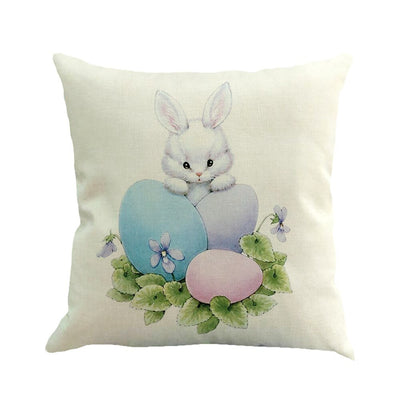 Easter Bunny Rabbit Printed Pillow Cover