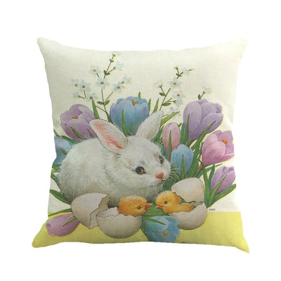 Easter Bunny Rabbit Printed Pillow Cover