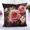 Floral Printing Dyeing Peony Pillow