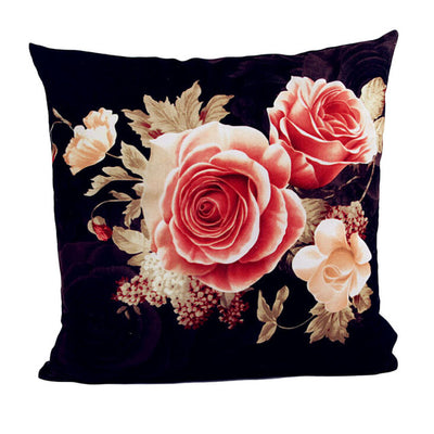 Floral Printing Dyeing Peony Pillow