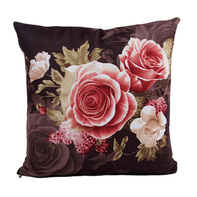 Floral Printing Dyeing Peony Pillow