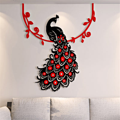 Peacock DIY 3D Acrylic Crystal Wall Stickers