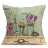 Cotton Linen Floral Pillow Cover