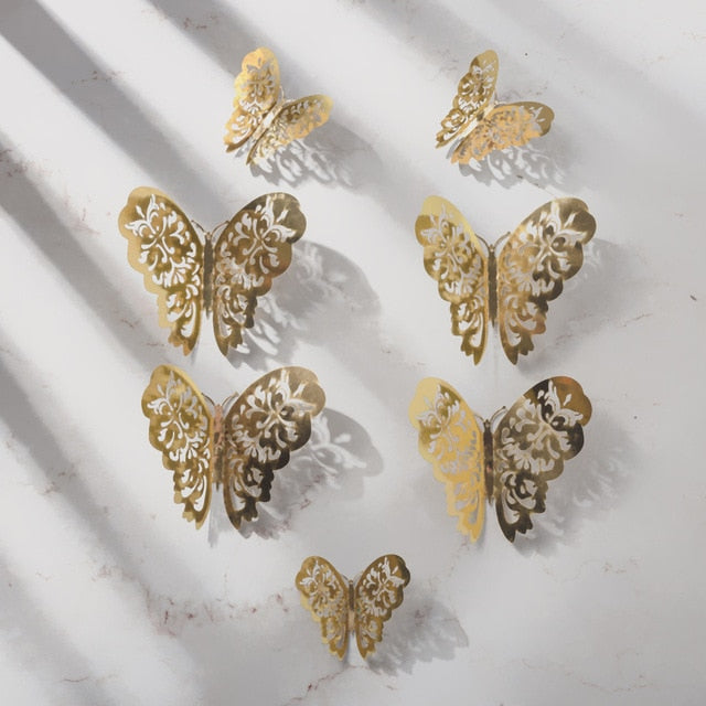 Fridge Gold Butterflies Art Decals