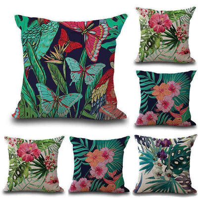 Flower Tropical Leaves pillow cover