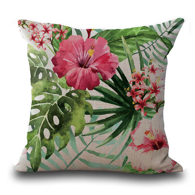 Flower Tropical Leaves pillow cover