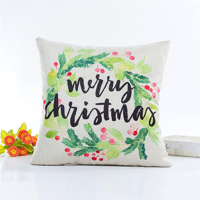 Cotton Linen Cushion Cover Christmas