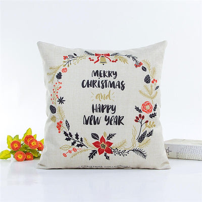 Cotton Linen Cushion Cover Christmas