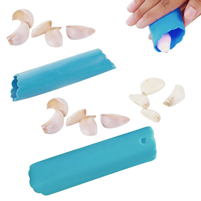 Magic Silicone Garlic Peeler Blue wear