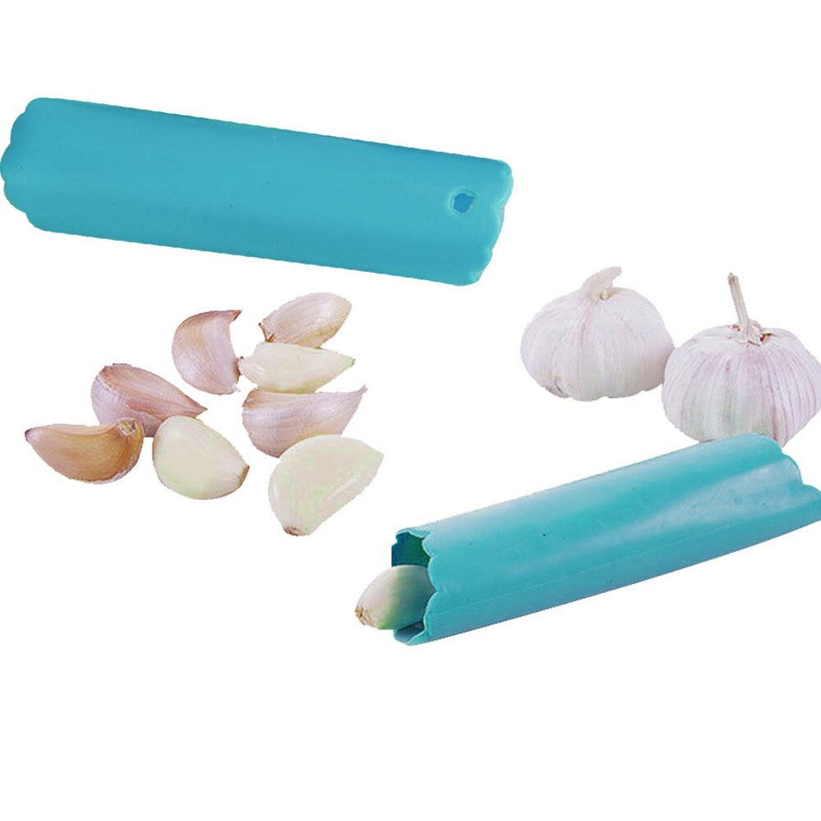 Magic Silicone Garlic Peeler Blue wear