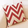 Simple Red Geometry Cushion Cover