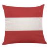 Simple Red Geometry Cushion Cover