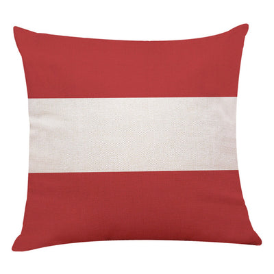 Simple Red Geometry Cushion Cover