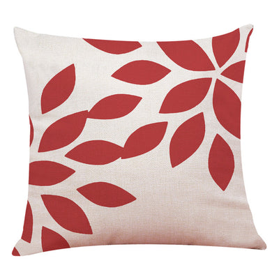 Simple Red Geometry Cushion Cover