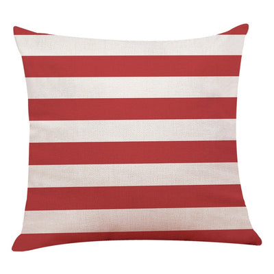 Simple Red Geometry Cushion Cover