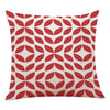 Simple Red Geometry Cushion Cover