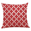 Simple Red Geometry Cushion Cover