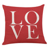 Simple Red Geometry Cushion Cover